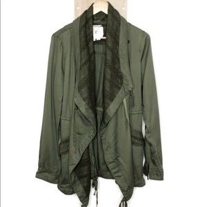 Anthropologie Hei Hei Layered Etta Green Anorak